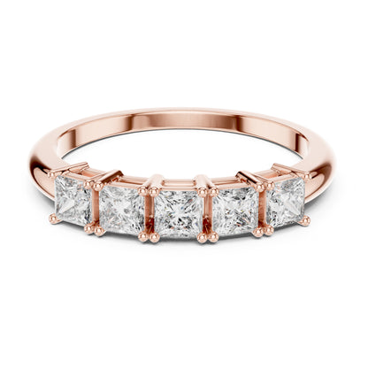 Vera 0.50ct Princess Lab Grown Diamond Half Eternity Ring