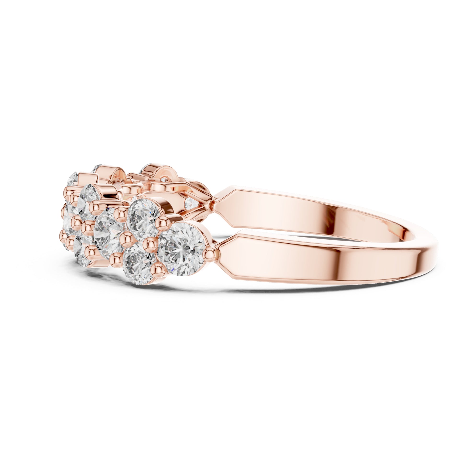 Aurora 1 Carat Round Lab Grown Diamond Half Eternity Ring