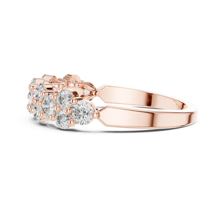 Aurora 1 Carat Round Lab Grown Diamond Half Eternity Ring