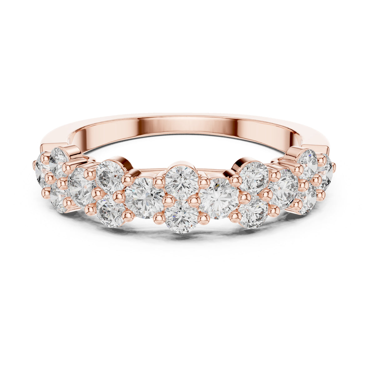 Aurora 1 Carat Round Lab Grown Diamond Half Eternity Ring