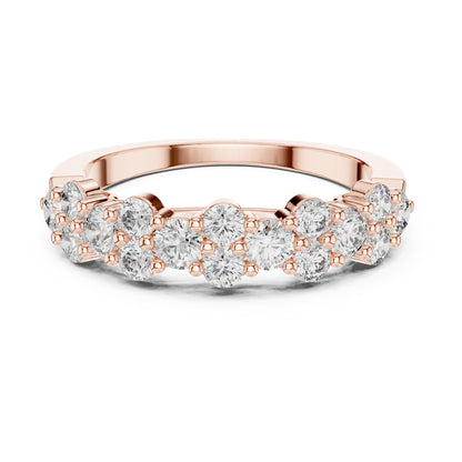 Aurora 1 Carat Round Lab Grown Diamond Half Eternity Ring