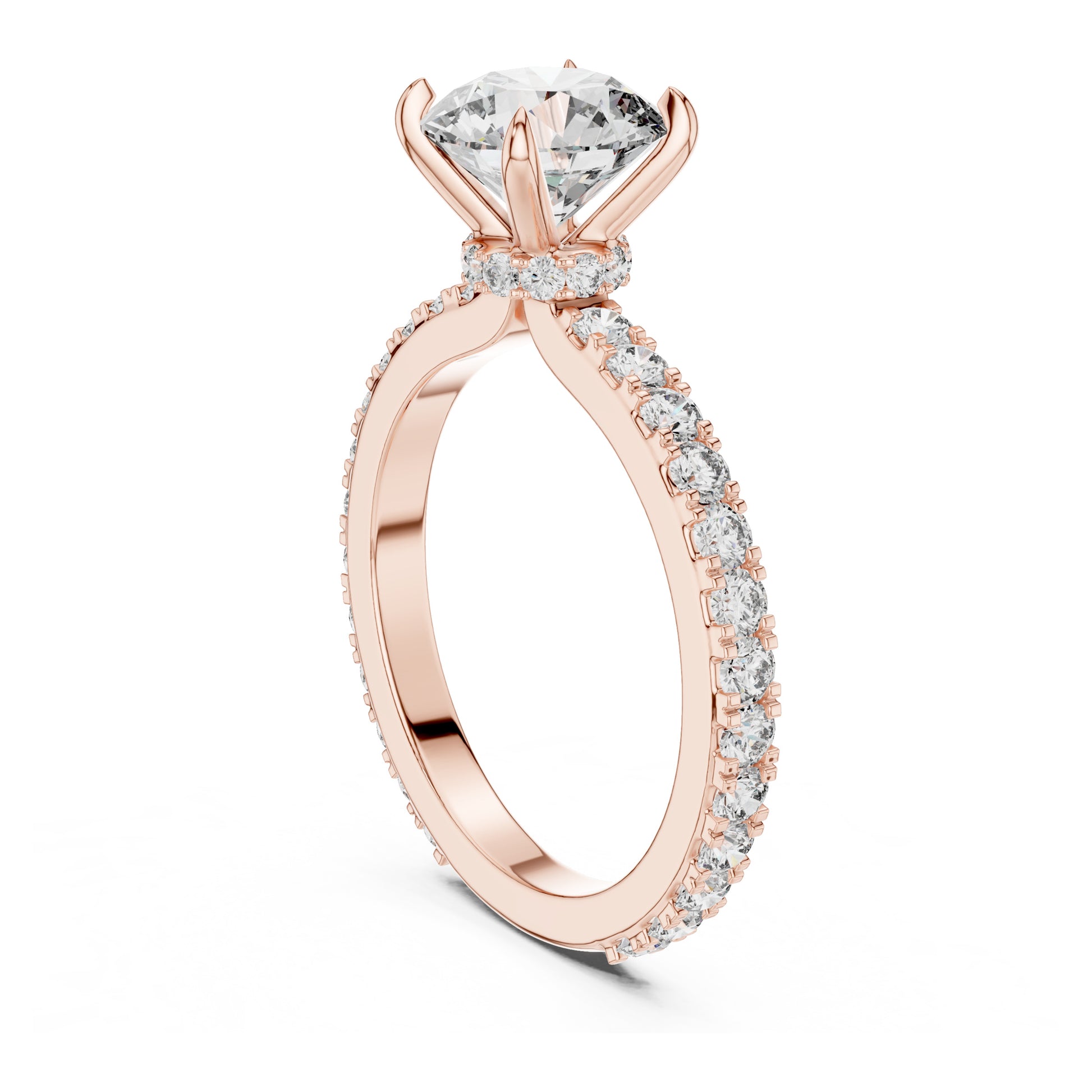 Sienna 1 Carat Round Lab Grown Diamond Slim Engagement Ring