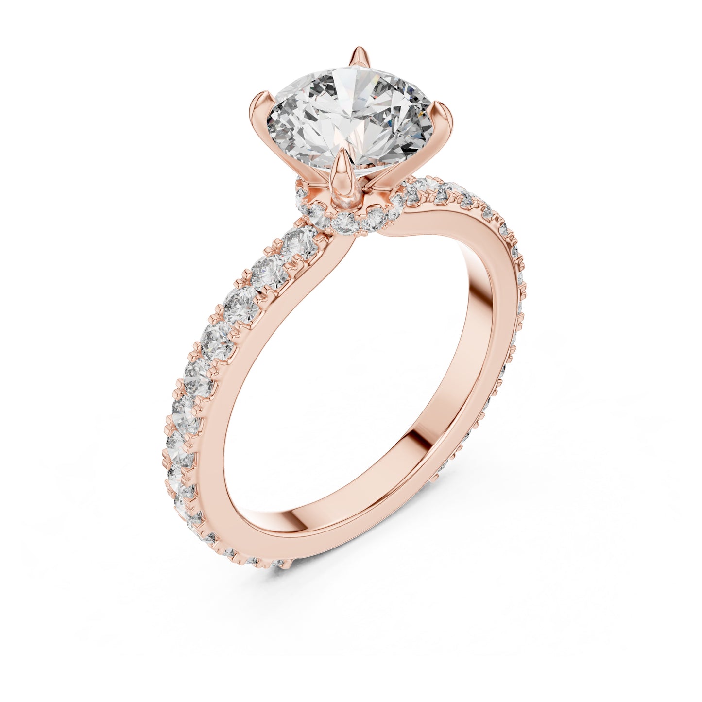 Sienna 1 Carat Round Lab Grown Diamond Slim Engagement Ring