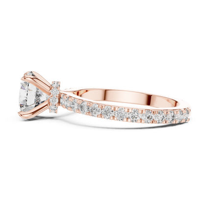 Sienna 1 Carat Round Lab Grown Diamond Slim Engagement Ring