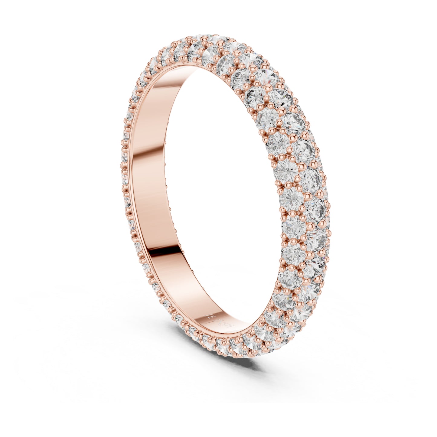 Aurora 1.5 Carat Round Lab Grown Diamond Domed Eternity Ring