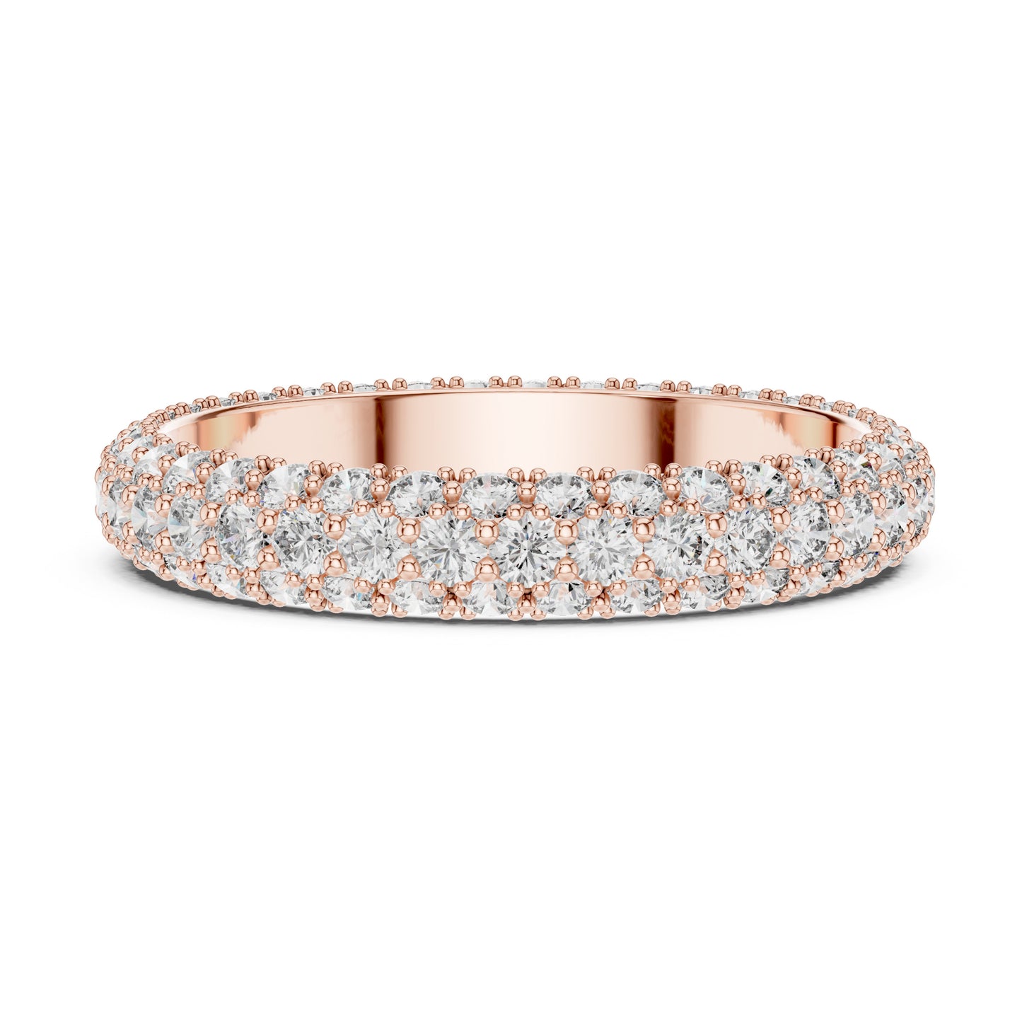Aurora 1.5 Carat Round Lab Grown Diamond Domed Eternity Ring