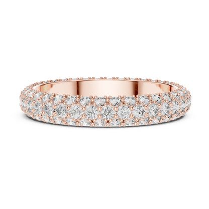 Aurora 1.5 Carat Round Lab Grown Diamond Domed Eternity Ring