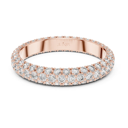 Aurora 1.5 Carat Round Lab Grown Diamond Domed Eternity Ring