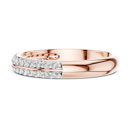 Aurora 0.33ct Round Lab Grown Diamond Domed Wedding Band
