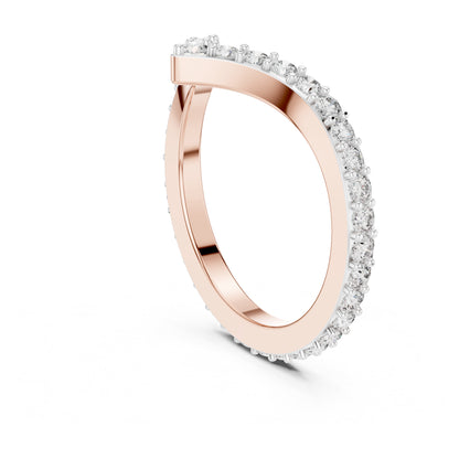 Aurora 0.50ct Round Lab Grown Diamond Chevron Ring