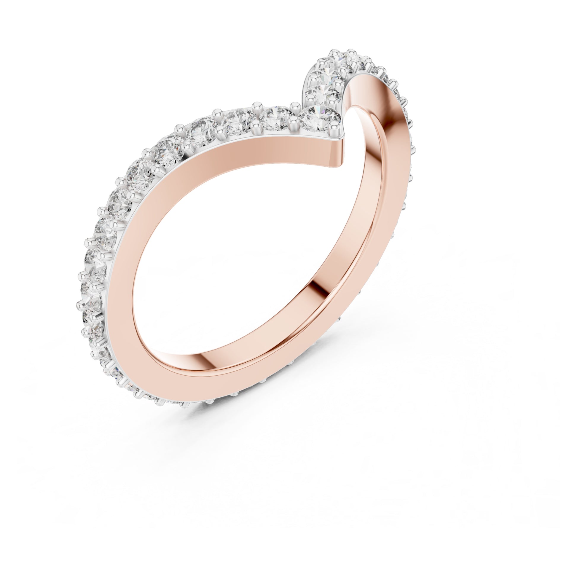 Aurora 0.50ct Round Lab Grown Diamond Chevron Ring