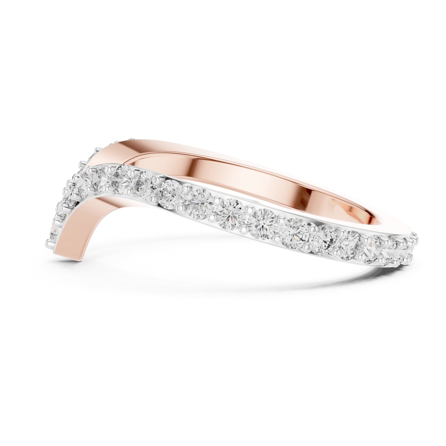 Aurora 0.50ct Round Lab Grown Diamond Chevron Ring