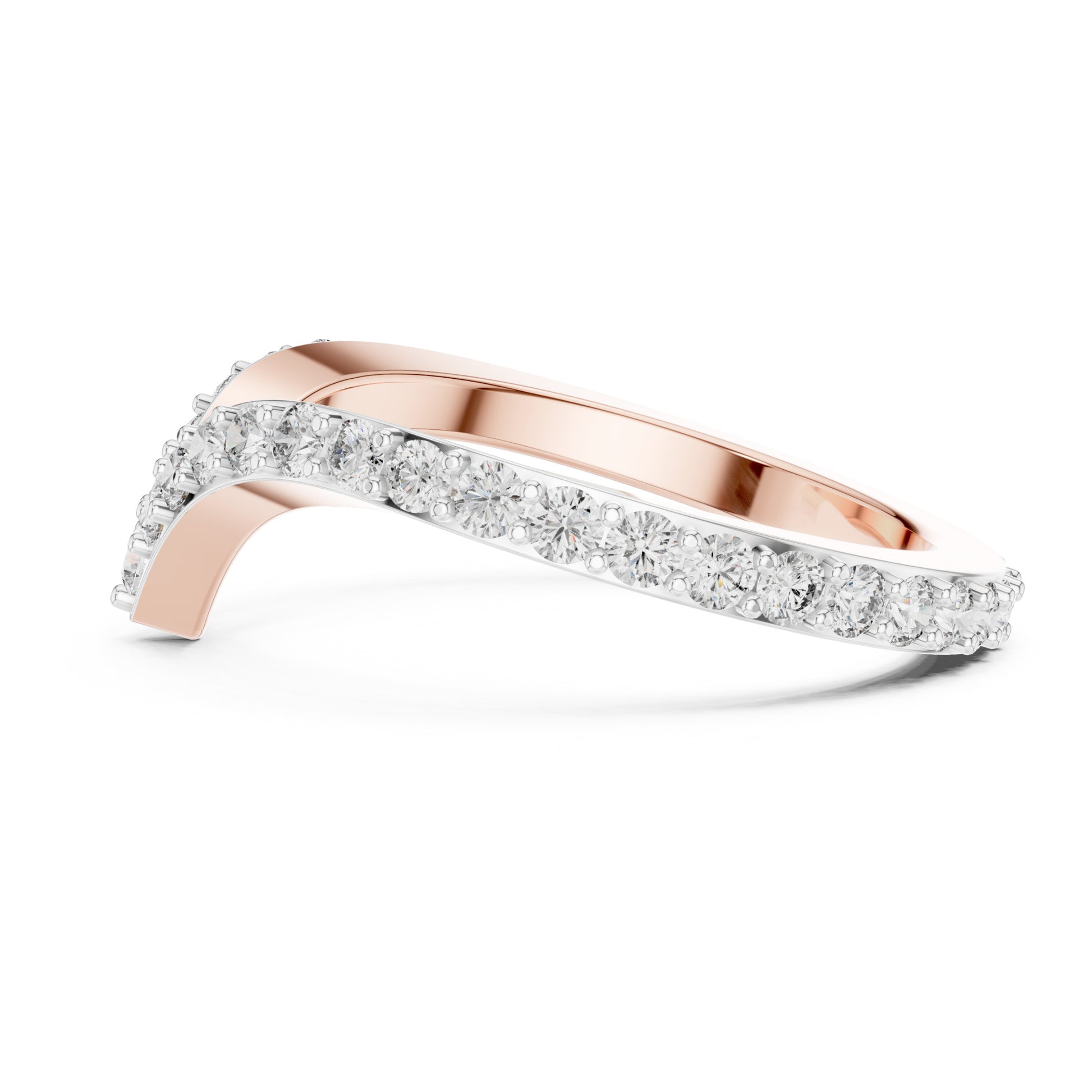 Aurora 0.50ct Round Lab Grown Diamond Chevron Ring