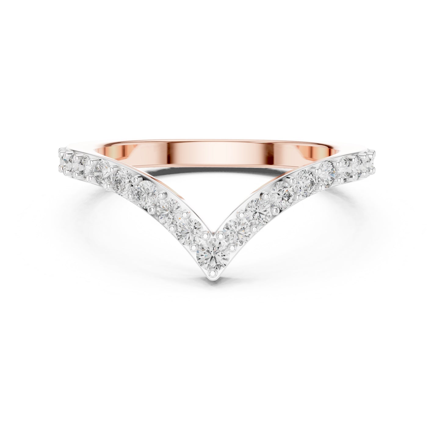 Aurora 0.50ct Round Lab Grown Diamond Chevron Ring
