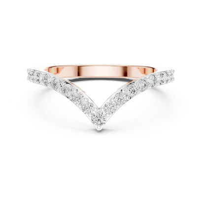 Aurora 0.50ct Round Lab Grown Diamond Chevron Ring