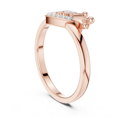 Amara Round Lab Grown Diamond Pave Heart Ring