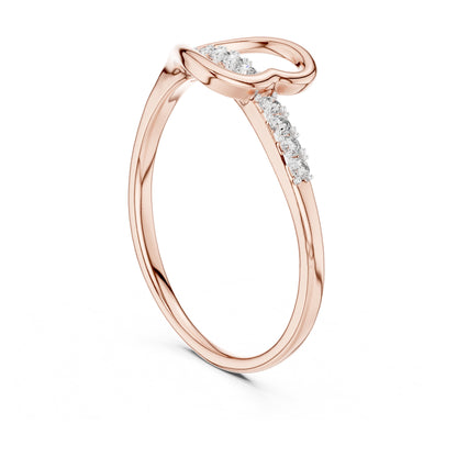 Livia Round Lab Grown Diamond Pave Crossover Ring