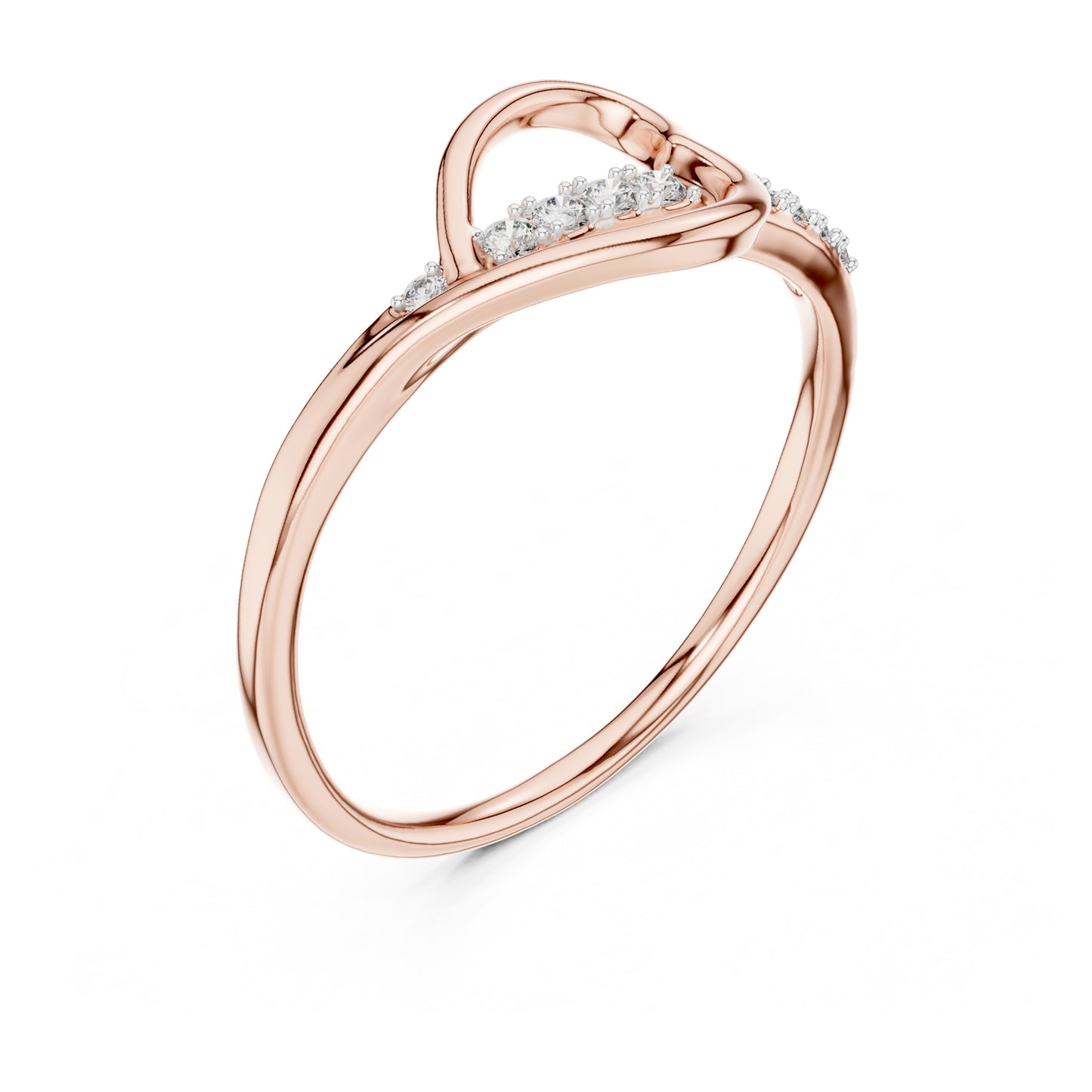Livia Round Lab Grown Diamond Pave Crossover Ring