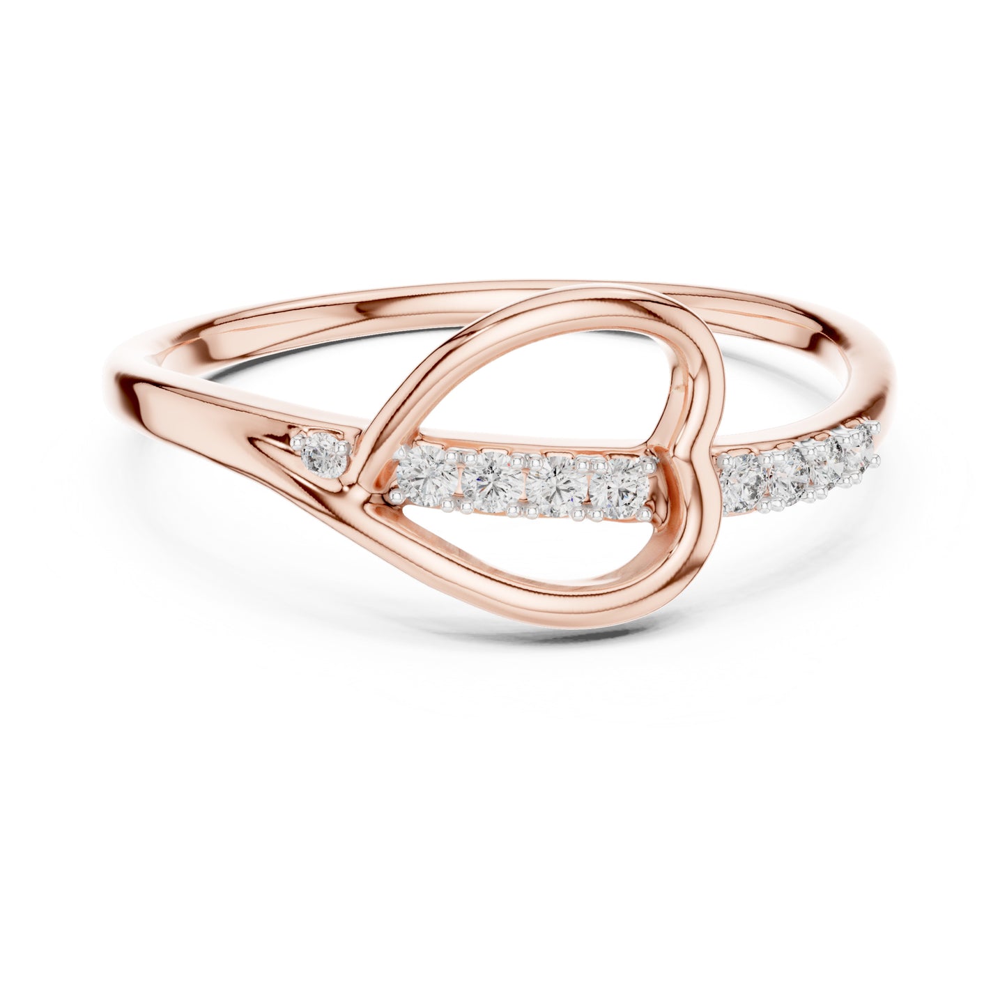 Livia Round Lab Grown Diamond Pave Crossover Ring