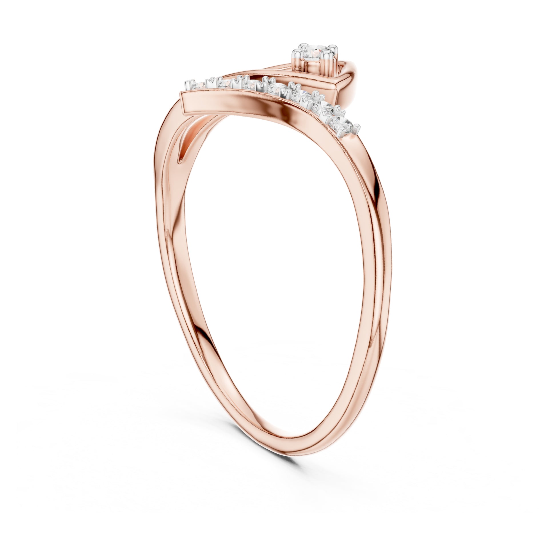 Flora Round Lab Grown Diamond Floral Open Ring