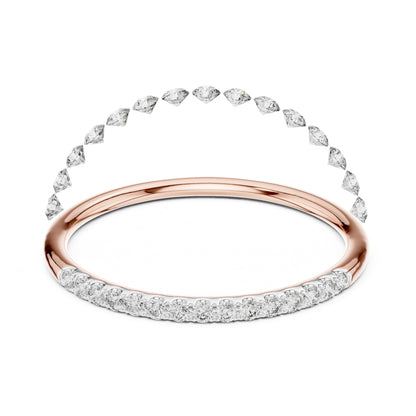 Aurora Round Lab Grown Diamond Slim Half Eternity Ring