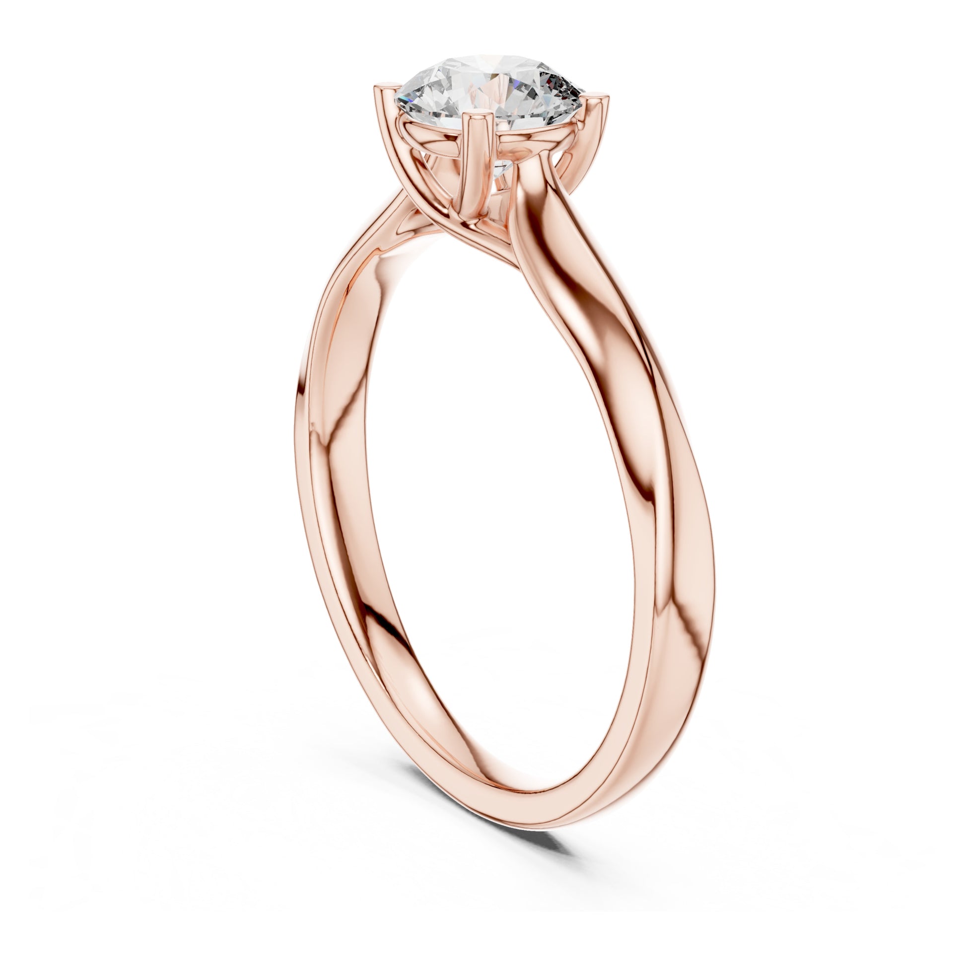 Clara 0.50ct Round Lab Grown Diamond Claw Solitaire Engagement Ring