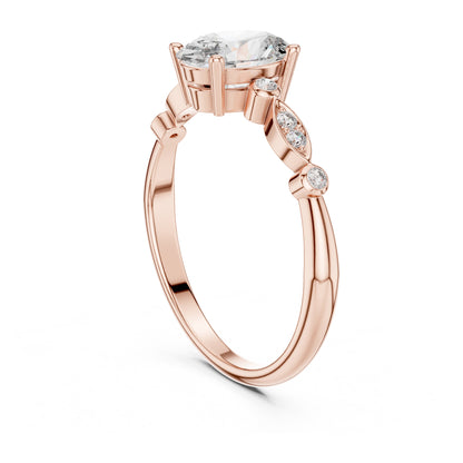 Sienna 1 Carat Oval Lab Grown Diamond Bezel Engagement Ring
