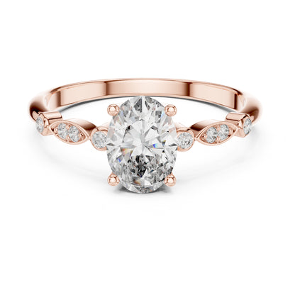 Sienna 1 Carat Oval Lab Grown Diamond Bezel Engagement Ring