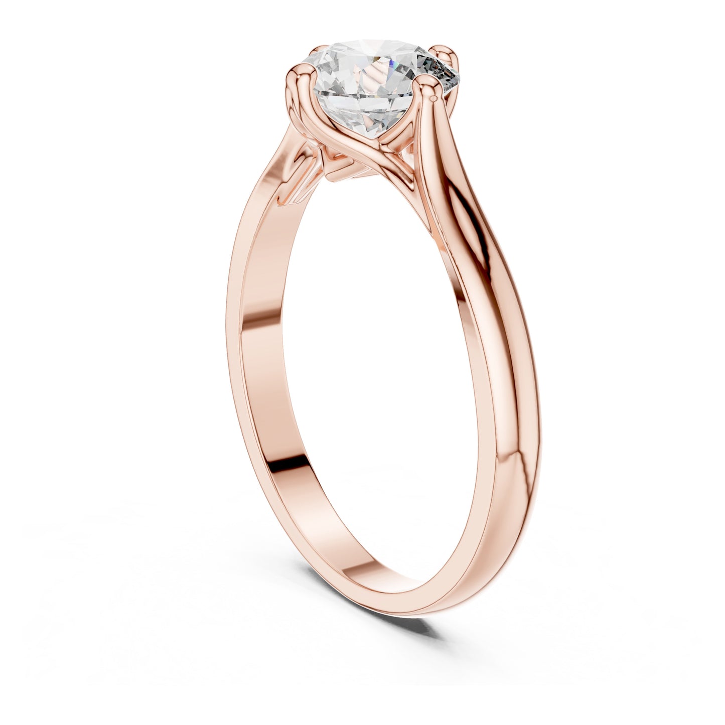Clara 1 Carat Round Lab Grown Diamond Collet Solitaire Engagement Ring