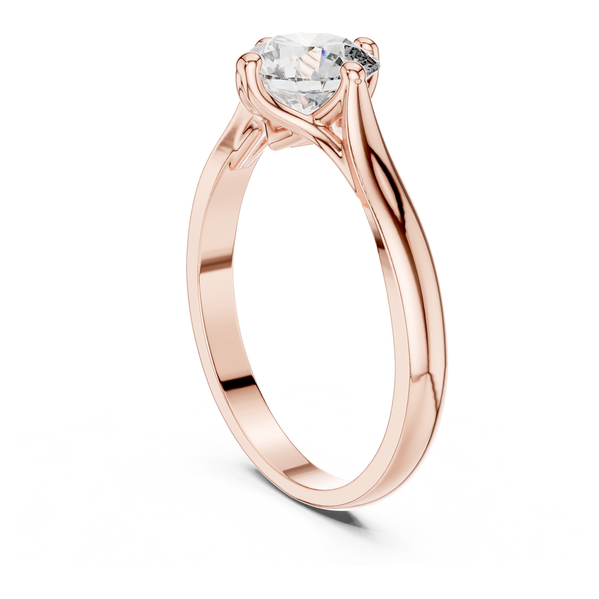 Clara 1 Carat Round Lab Grown Diamond Collet Solitaire Engagement Ring