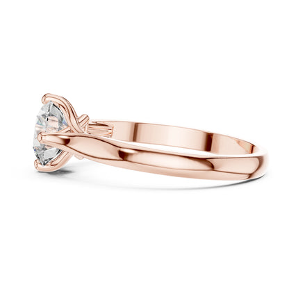Clara 1 Carat Round Lab Grown Diamond Collet Solitaire Engagement Ring