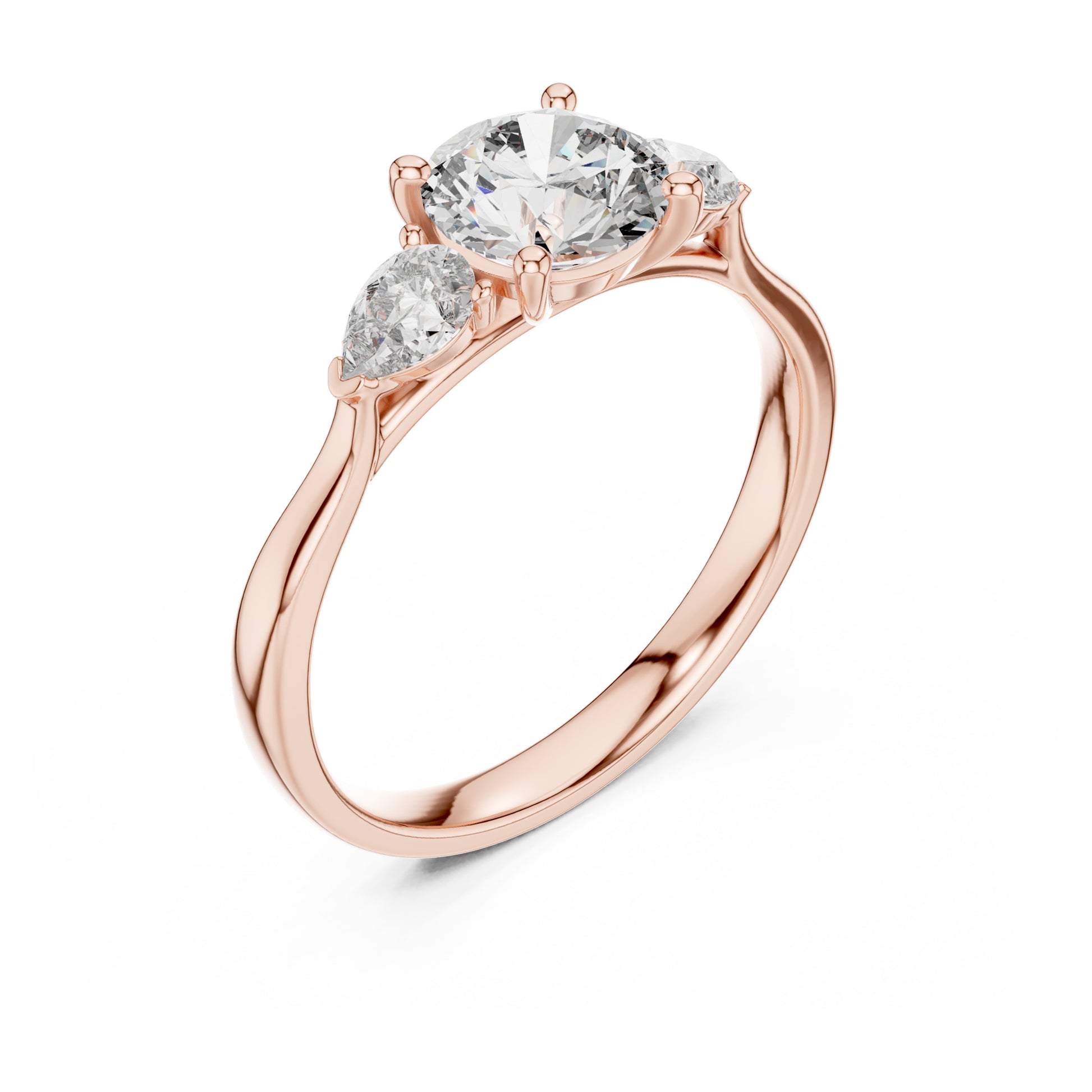 Sienna 1.5 Carat Round Lab Grown Diamond Three Stone Ring