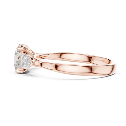 Sienna 1.5 Carat Round Lab Grown Diamond Three Stone Ring