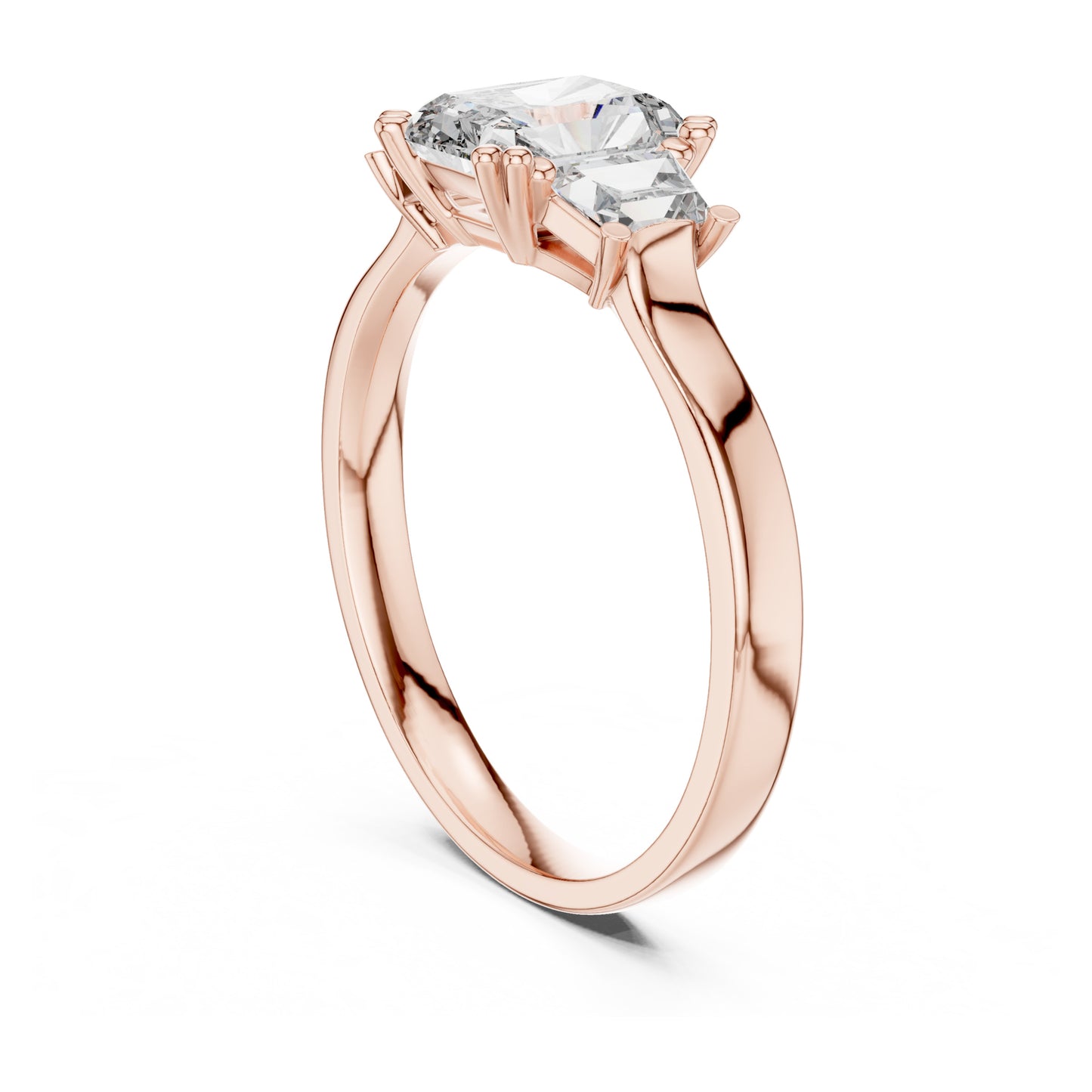 Vera Round Coloured Stone Three Stone Ring