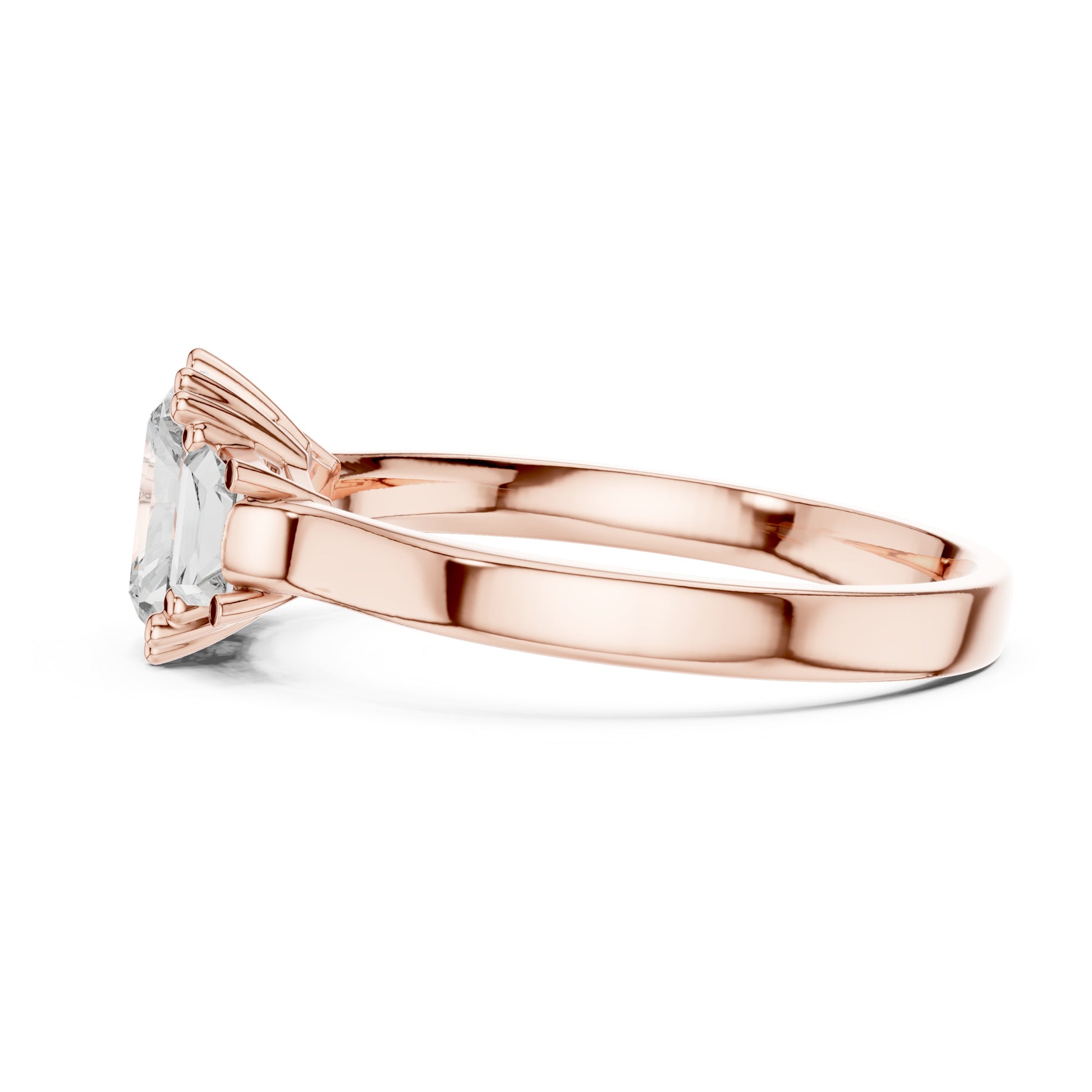 Vera Round Coloured Stone Three Stone Ring
