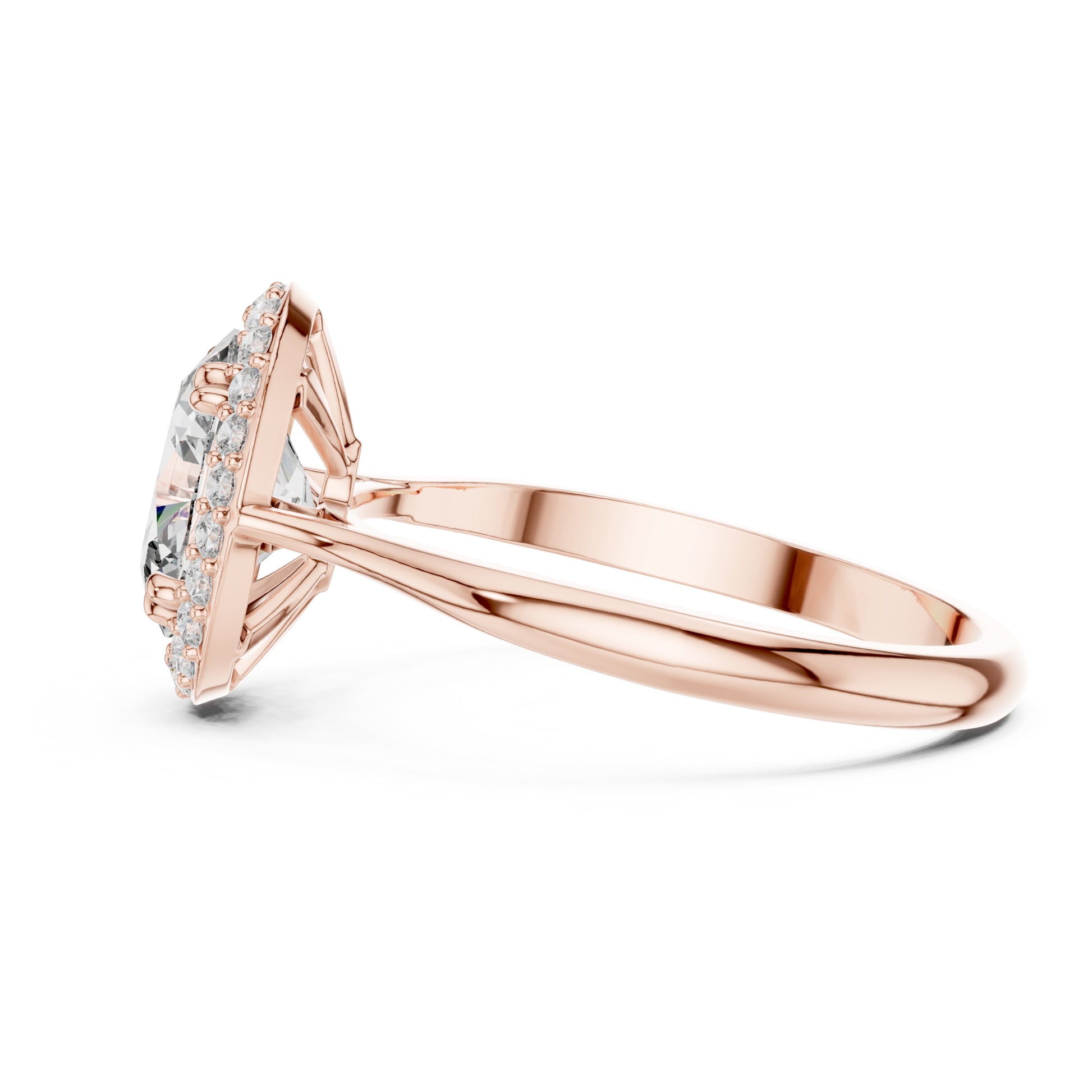 Celeste 1.5 Carat Oval Lab Grown Diamond Claw Halo Ring