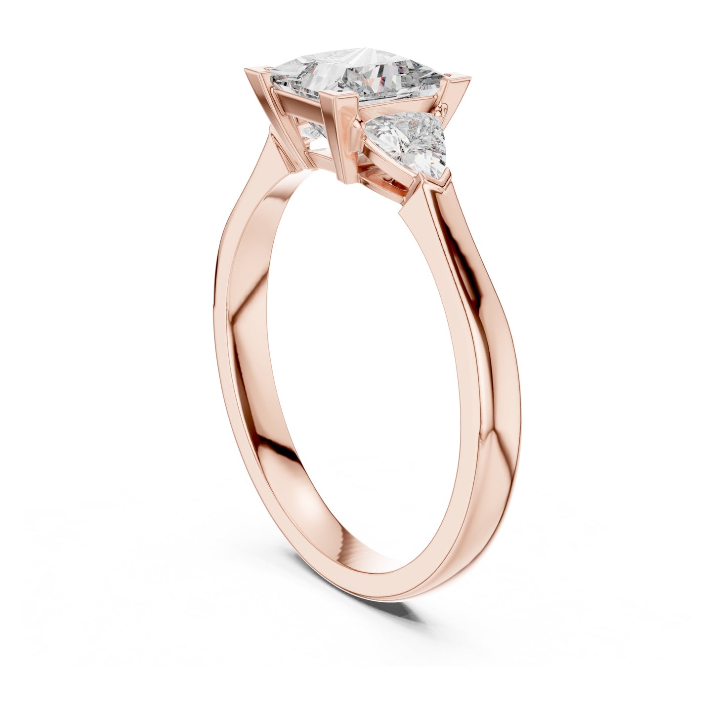 Vera 1 Carat Princess Lab Grown Diamond Three Stone Ring