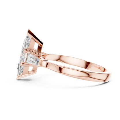 Sienna 1 Carat Marquise Lab Grown Diamond Graduated Three Stone Ring