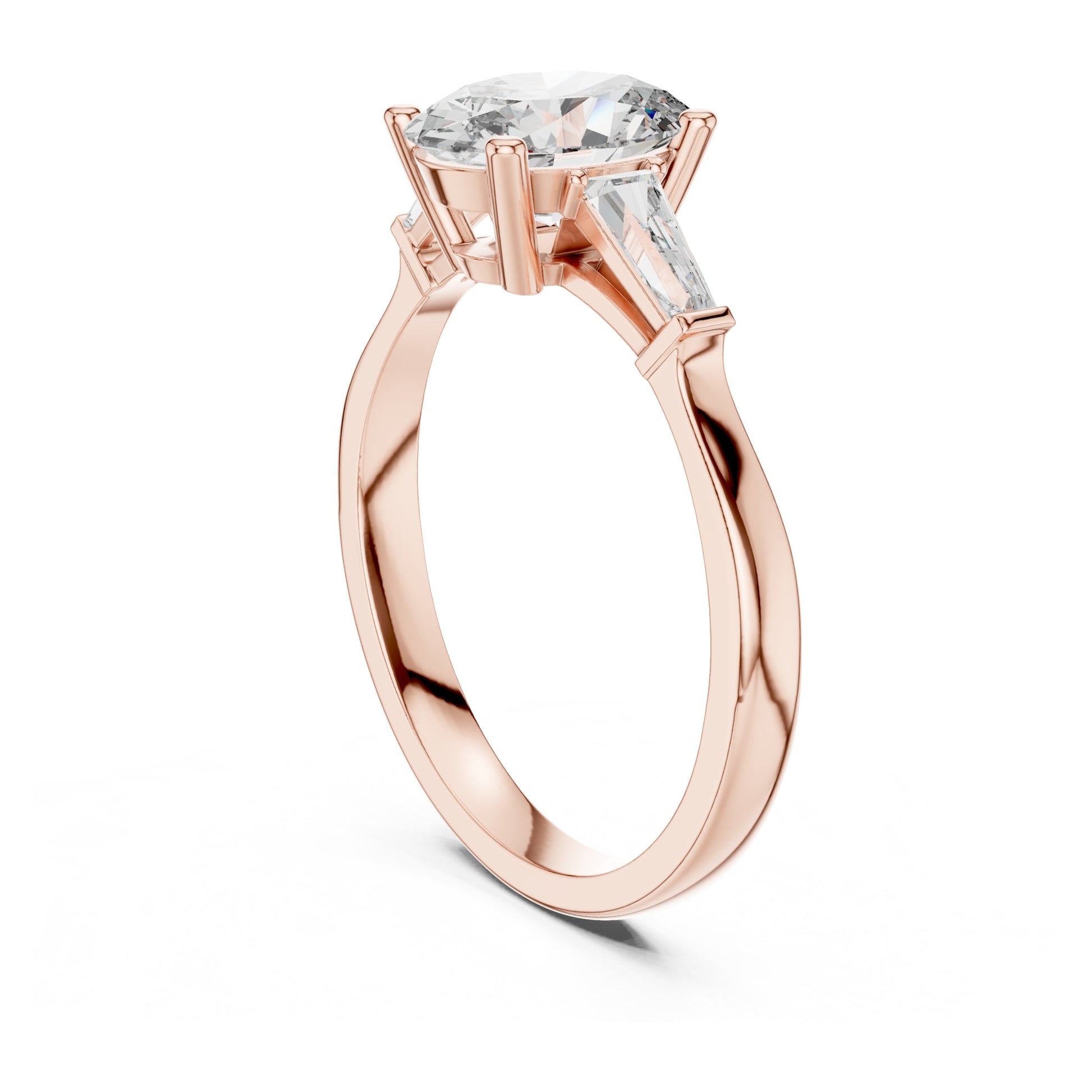 Sienna 1 Carat Oval Lab Grown Diamond Graduated Three Stone Ring