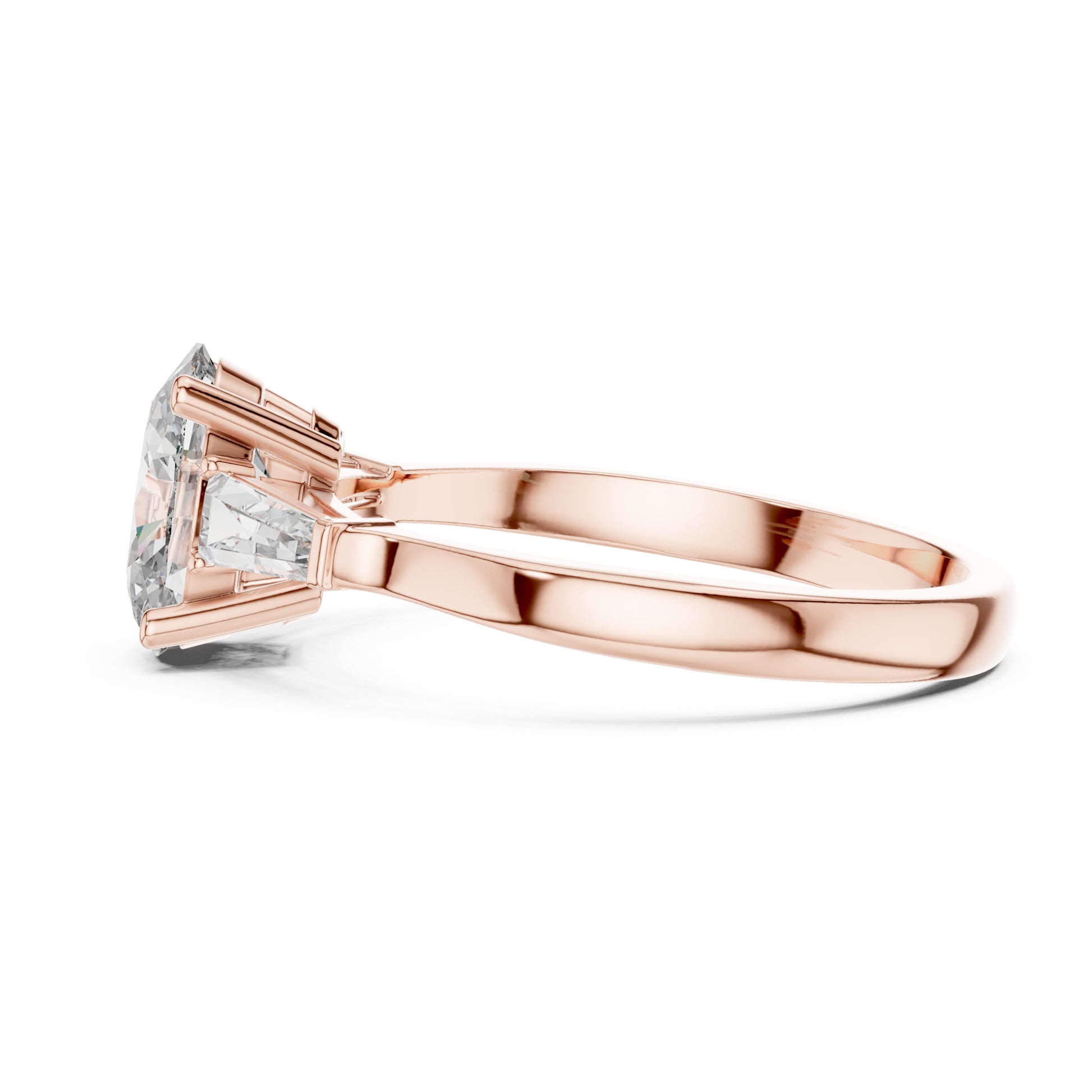 Sienna 1 Carat Oval Lab Grown Diamond Graduated Three Stone Ring