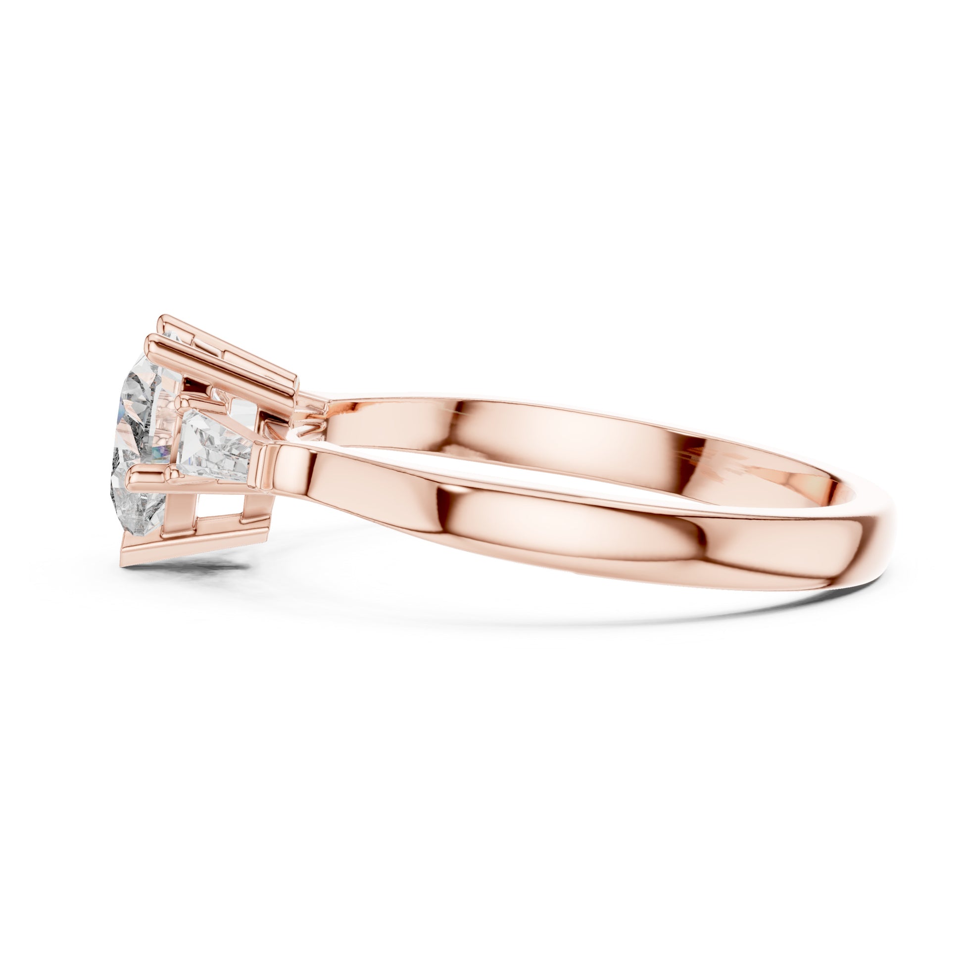 Amara 1 Carat Heart Lab Grown Diamond Graduated Three Stone Ring