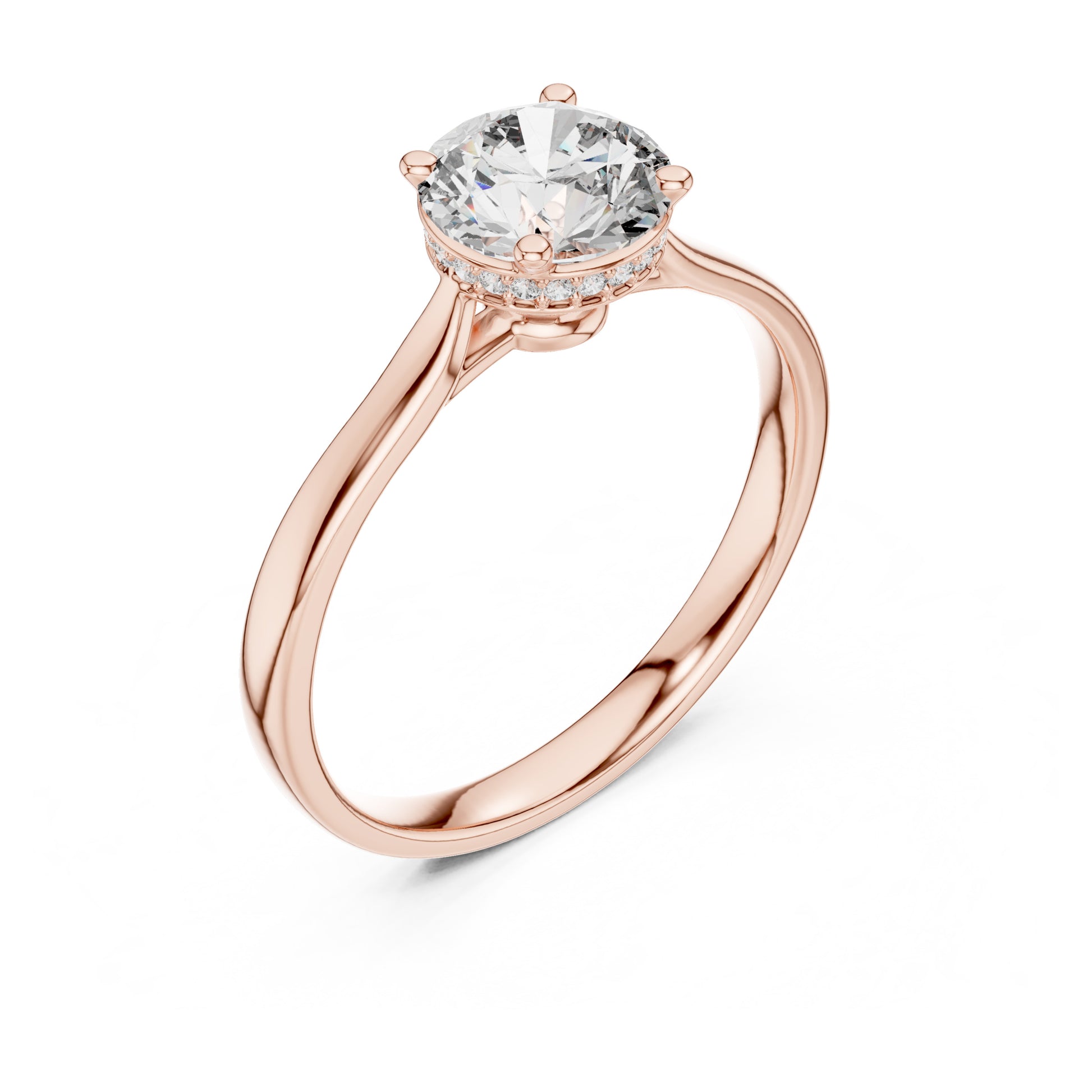 Celeste 1 Carat Round Lab Grown Diamond Engagement Ring