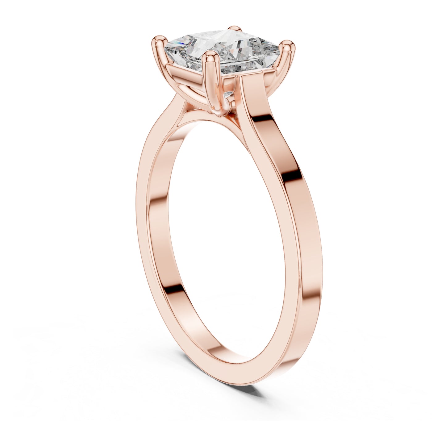 Vera 1 Carat Princess Lab Grown Diamond Solitaire Engagement Ring