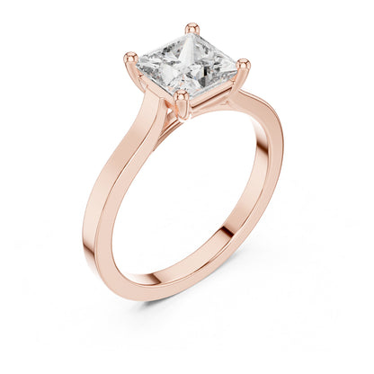 Vera 1 Carat Princess Lab Grown Diamond Solitaire Engagement Ring