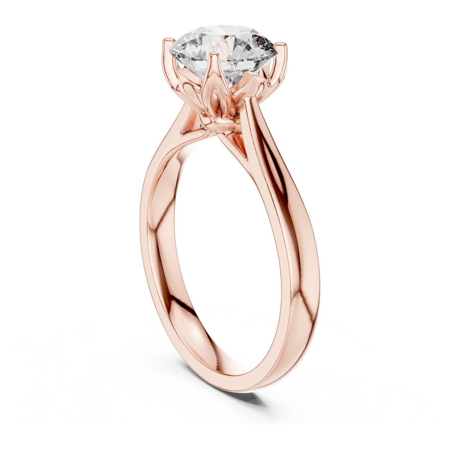 Clara 1.5 Carat Round Lab Grown Diamond Openwork Solitaire Engagement Ring