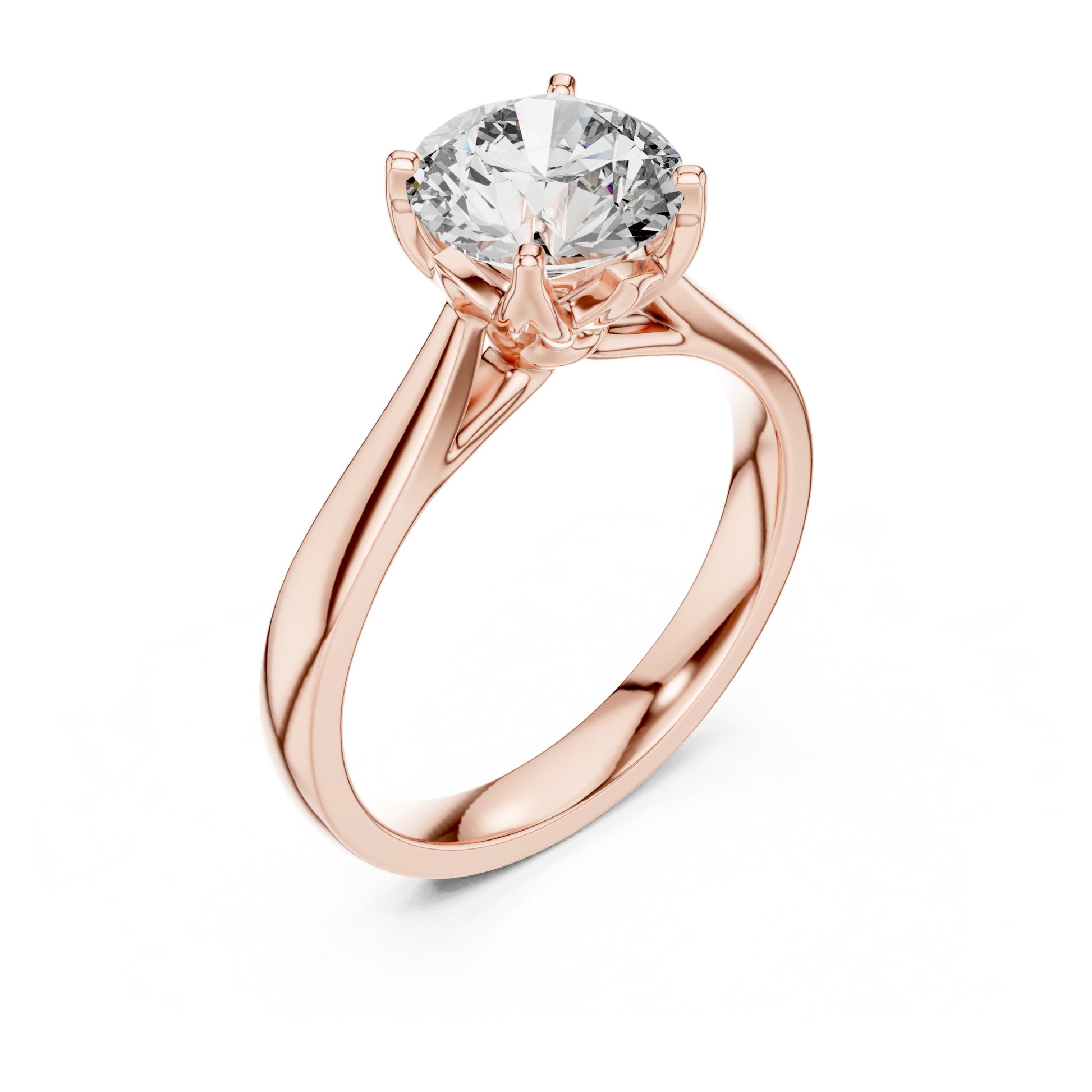 Clara 1.5 Carat Round Lab Grown Diamond Openwork Solitaire Engagement Ring