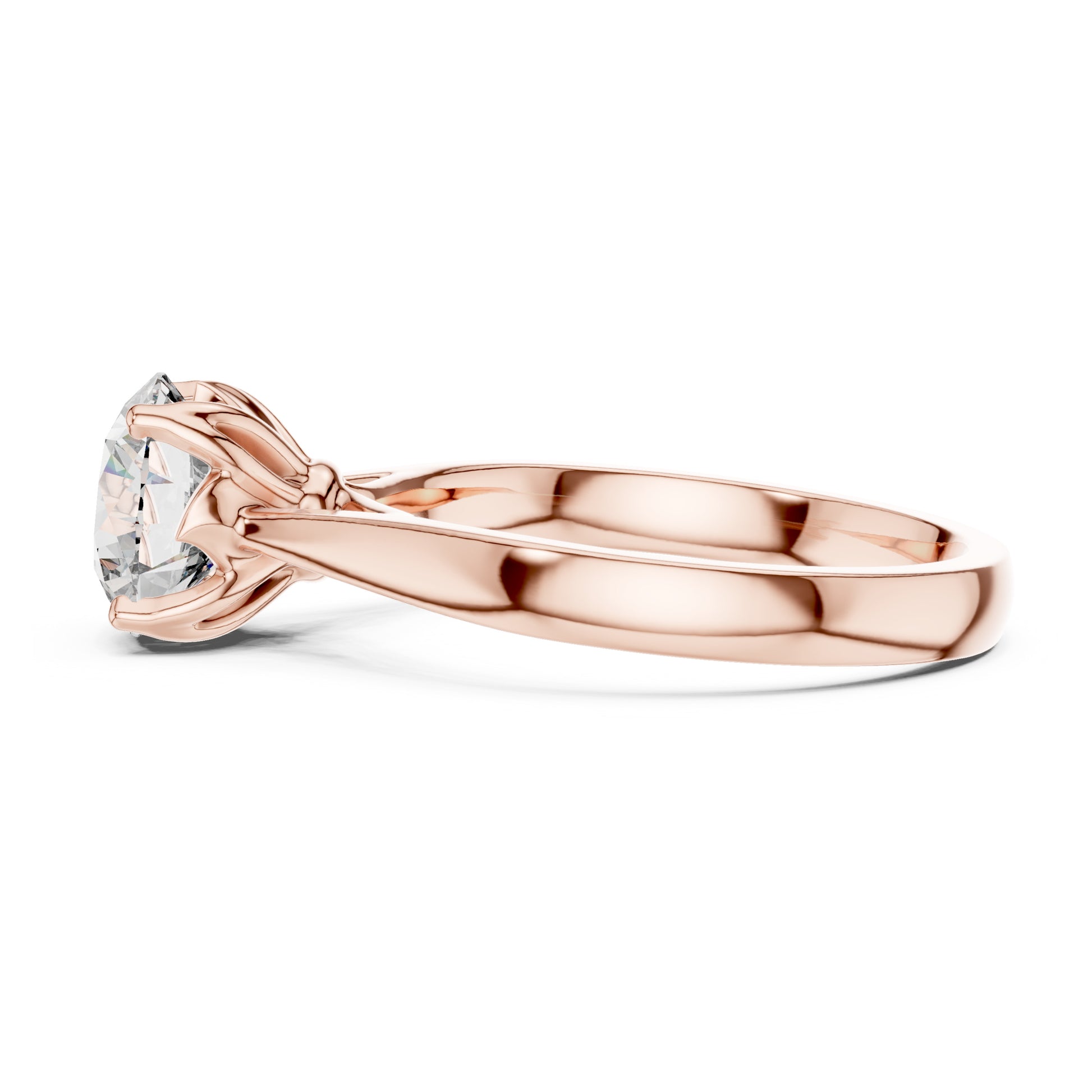 Clara 1.5 Carat Round Lab Grown Diamond Openwork Solitaire Engagement Ring