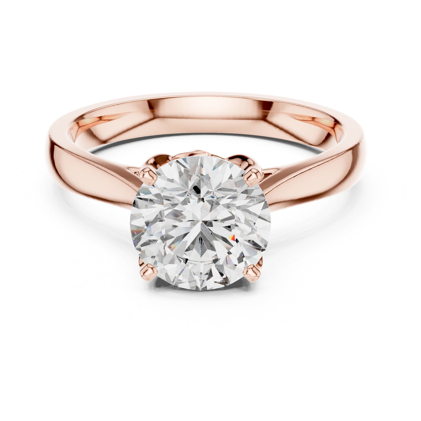 Clara 1.5 Carat Round Lab Grown Diamond Openwork Solitaire Engagement Ring