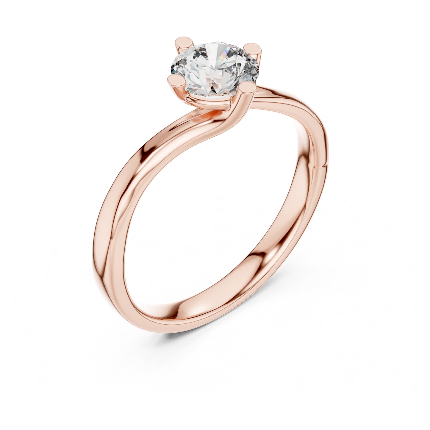 Clara 0.50ct Round Lab Grown Diamond Bezel Solitaire Engagement Ring