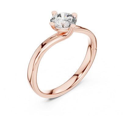 Clara 0.50ct Round Lab Grown Diamond Bezel Solitaire Engagement Ring